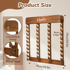 Wooden Hat Racks for Baseball Caps, 40-Slot Wall Mount Baseball Cap Rack, Hat Organizer for Display and Storage, Vertical Cap