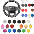 MEWANT Steering Wheel Cover for GMC Sierra Steering Wheel Cover for GMC Sierra 1500 / Sierra 1500 Limited/Sierra 2500 / Sierra 3500/ Yukon (XL) Hive Microfiber Leather