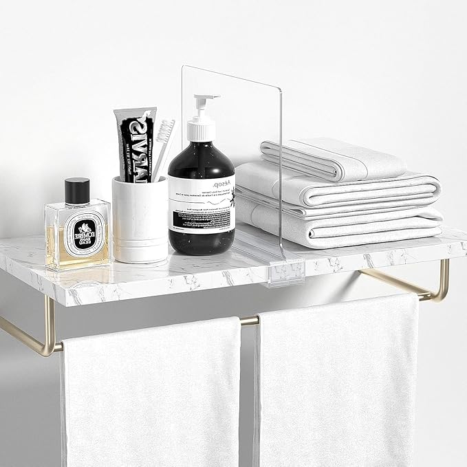 Aolloa 8 PCS Shelf Dividers for Closet Organization Acrylic Clear Closet Shelf Divider for Wooden Shelving Suitable for Woode
