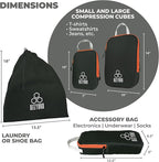 Beeyond Compression Packing Cubes Set - 6 Pieces for Travel and Luggage Organization, Includes Large & Small Cubes, Accessori