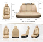 Coverado Car Seat Covers, Front Covers for Cars, Car Seat Cover Front Seats, Automotive Seat Cover, Waterproof, Leather Car S