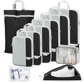Percover Compression Packing Cubes 10-Piece Set, Packing Cubes Compression for Travel with Toiletry Bag, Laundry Bag & Shoe B