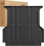 3W Truck Bed Mat for Ford Ranger (5FT, 59.6" Bed) 2024-2026 Vehicle Bed Mat, Vehicle Bed Mat Custom Fit Flush All Weather Protection TPE Pickup Car Bed Cargo Trunk Liner for Ranger