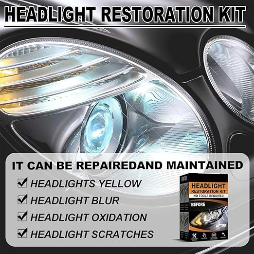 Restowipes Headlight Restoration Kit, 3 Wipes to Restore Clarity, Removes Yellowing & Oxidation, Restore Headlights to Like-N