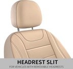 Car Seat Covers, Quilting Leather Seat Cover Two Front Seats, Waterproof Faux Leather Automotive Seat Covers for Cars, Univer