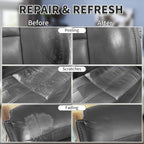 Dark Gray Leather Recoloring Balm with 100ml Mink Oil,Leather Couch Scratch Remover,Leather Repair kit for Vinyl Furniture an