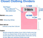 20 Pack White Clothing Rack Size Dividers Plus 45 Labels (1 Inch) and 18 Large Blank Labels, Large Rectangular Clothing Close