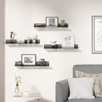 upsimples Acrylic Shelves for Wall Decor, 15" Display Shelf Perfume Organizer for Bathroom, Bedroom, Living Room, Floating Bo