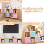 ShellKingdom Storage Bins, Foldable Fabric Storage Cubes And Cloth Storage Organizer Drawer For Closet And Toys Storage, 6 Pa