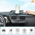 Aunginsy Center Console Dash Storage Tray with Magnetic Suction Phone Holder Compatible with Hummer H3 2005-2009, Dashboard Multi-Functional Mobile Phone Mount Storage Box Organizer Tray Accessories