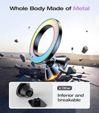 VICSEED Fit for MagSafe Car Mount [Colorful Gradient] Magnetic Phone Holder for Car Dashboard [Lasting & Never Fall] All Metal Sturdy Phone Mount for Car Dash Fit iPhone 16 Pro Max 15 14 13 12 Samsung