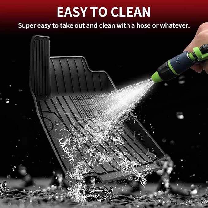 LASFIT Floor Mats for Mercedes Benz GLB 250/35 AMG 2026 2025 2024 2023 2022 2021 2020, All Weather TPE Custom Fit Floor Liners for Mercedes Benz GLB250 & GLB35 AMG 1st & 2nd Car Mats, Black