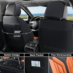 Coverado Car Seat Covers Full Set, Automotive Seat Covers Car Seat Protector Car Seat Cushion, Waterproof Leather Seat Covers