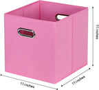 STOREONE Fabric Storage Bins Cubes Baskets Containers-(11X11X11) with Dual Handles for Shelf Closet, Nursery Home ， Bedroom O
