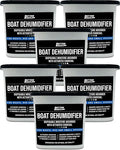 Moisture Absorber 6 Pack with Activated Charcoal Dehumidifier Bucket, Unscented Odor Absorber for Closet Basement Bathroom