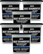 Moisture Absorber 6 Pack with Activated Charcoal Dehumidifier Bucket, Unscented Odor Absorber for Closet Basement Bathroom