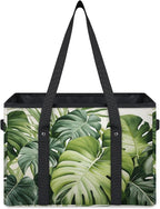 Reusable Grocery Bags Heavy Duty Shopping Bags Foldable Large Tote Bags with Long Handles & Hard Bottom