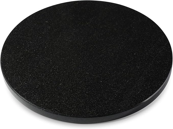 Koville Black Marble Lazy Susan for Kitchen Counter, 16'' Marble Turntable for Dinning, Lazy Susan Organizer for Cabinet, Ser