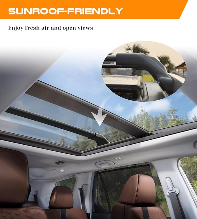 Snailfly Aluminum Roof Rack Cross Bars with Lock Fit for 2023-2026 Honda Pilot (Not for LX, EX-L), 330lbs Crossbars Anti-Wobble & Wind Noise Reduction Heavy Duty Cargo Carrier Accessories