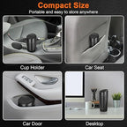Car Trash Can, Mini Car Trash Bin with Lid, Leakproof Cup Holder Car Garbage Can with 20 Trash Bags, Vehicle Front Back Seat Organizers and Storage for Car, Home, Office, Black