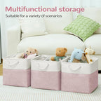 13 x 13 Inch Cube Storage Bins, 6 Pack Fabric Storage Basket with Handles, Foldable Boxes Organizer for Shelf Baskets for Hom