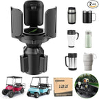 10L0L 2PC Universal Golf Cart Propane Heater Cup Holder for Yamaha EZGO Club Car, Adjustable Expandable Cup Holder and Base, 