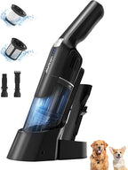 Aspiron Cordless Handheld Vacuum, 24KPA Powerful Car Vacuum, 2-Speed, 2 Charging Methods, Wireless Charger, Ergonomic Handle,