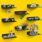 BlissBox 8-Pack Large Display Shelves for Wall Compatible with Lego Building Bricks, 11.3x6.3inch Dual-Sided 36x20 Studs for 