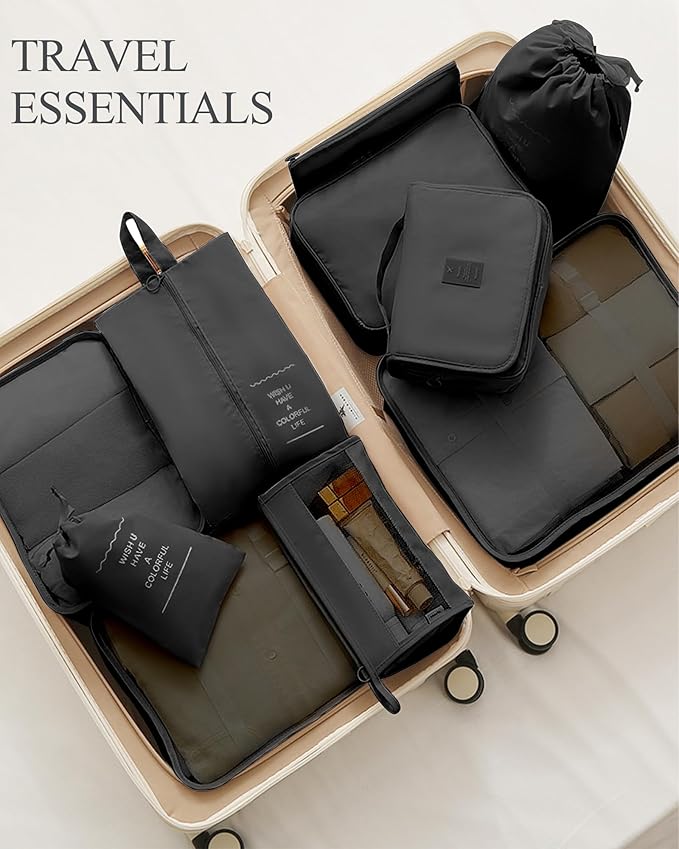 Packing Cubes 10 PCS, Mesh Breathable Luggage Organizers Bags, Packing Organizers, Durable Travel Essentials Bags Set, Travel