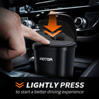 HOTOR Car Trash Can, Car Trash Cup with 30 Additional Trash Bags for Exclusive Using, Multipurpose Trash Can for Car, Office & Home to Meet Various Needs - 2 Packs, Black