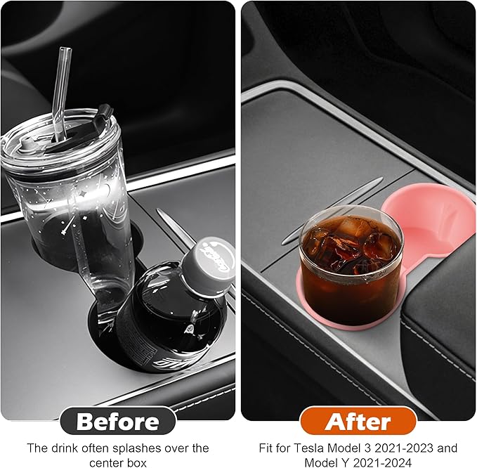 frani Center Console Cup Holder Designed for Tesla Model 3 2021-2023 Model Y 2021-2025,Tesla Interior Center Console Accessor