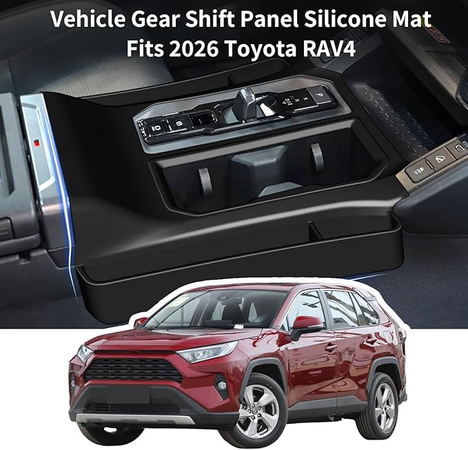 Central Control Silicone Gear Shift Panel Trim Cover Fits for RAV4 2026 Gear Shift Control Anti-Scratch Panel Protective Cove