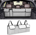 Car Trunk Organizer, Backseat Hanging Large Storage with Adjustable Straps,Waterproof PVC Collapsible Cargo Bag, Car Interior