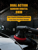 Buffer Polisher, 5-Inch 8MM Dual Action Random Orbital Car Polisher with 6 Variable Speed 1800-4500 RPM, Car Detailing Kit for Car Detailing Polishing and Waxing