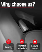 Side Mirror Caps Cover Compatible with Tesla Model Y 2021 2022 2023 2024 Black Mirror Covers