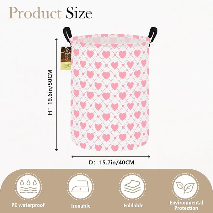 HUNRUNG Laundry Hamper,Large Canvas Fabric Lightweight Storage Basket Toy Organizer Dirty Clothes Collapsible Waterproof for 