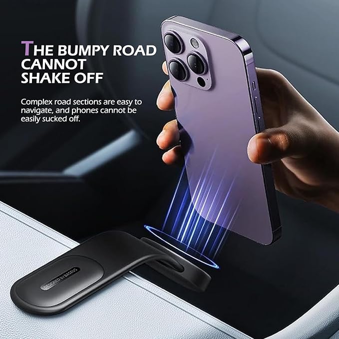 Mobile Phone Holder, Adsorption Type Flexible Bending Navigation Bracket, Horizontal and Vertical Placement One-Handed Portable Holder, for Most Mobile Phones (Black)