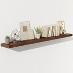 Fun Memories 72 Inch Floating Shelves for Wall, Fireplace Mantel Shelf with Invisible Heavy Duty Bracket, 8 Inch Deep Storage