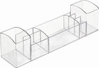 iDesign 43030 Med+ 12" Plastic Divided Vanity Medication and Bathroom Accessory, 12" x 3" x 3.5", Multi-Level Organizer