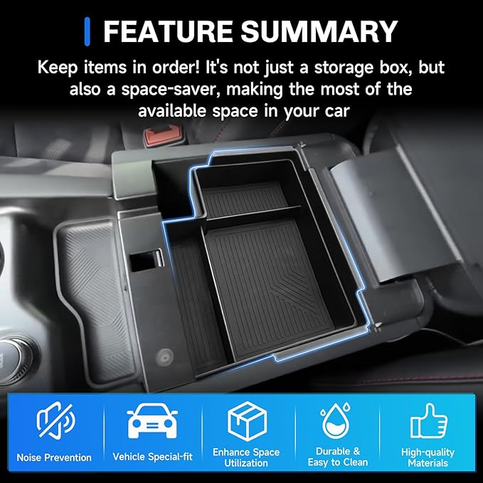SXCY [Double Layer for 2025 2026 Ford Explorer Center Console Organizer Tray for 2025 2026 Ford Explorer Accessories Center Console Tray 2025 2026 Explorer Armrest Console Organizer Tray