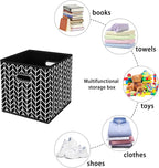 Fabric storage bins Cubes, Fabric Cube Organizer with Handle, Foldable Cube Bins for Cloth or Accessary Storage, 11x11x11, Se