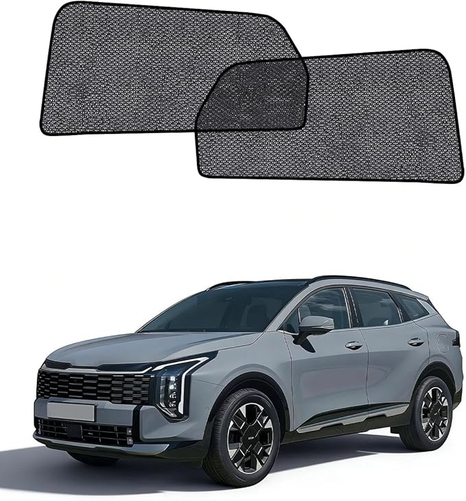 Car Window Shades for Kia Sportage(2023-2026), 2-Pack Rear Window Sun Shades for Baby – Breathable Mesh, UV & Heat Blocker, Privacy Protection for Camping, Travel, Sleep & Nursing