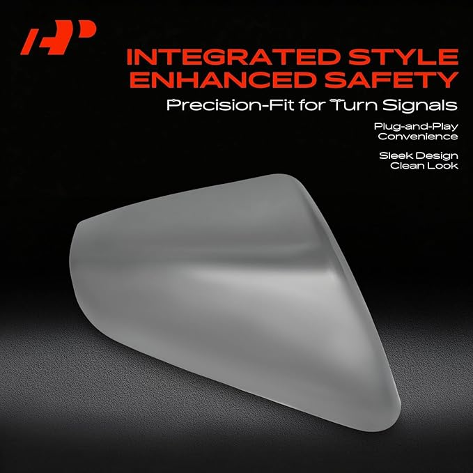 A-Premium Passenger Side Rearview Mirror Cover Cap - Compatible with Chevy Chevrolet Equinox & GMC Terrain, 2018 2019 2020 2021 2022 2023 2024 - Chrome