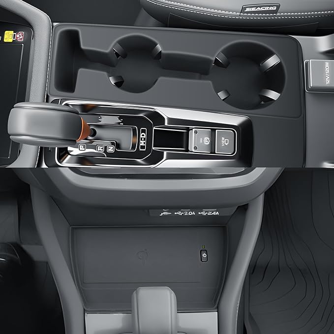 BIBIBO 2Pack for 2026 Subaru Forester Center Console Cup Holder 2026 Subaru Forester Silicone Cup Holder& Wireless Charging Mats 2026 Forester Accessories(Not for 2025 Forester