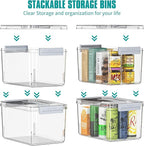 Plastic Storage Bins with Lids Stackable organization and Storage Containers for Organizing Snacks, Crafts, Tools Clear Stora