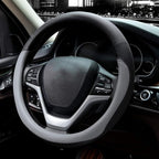 Valleycomfy Microfiber Leather Steering Wheel Cover Large-Size for F150 F250 F350 Ram 4Runner Tacoma Tundra Range Rover Model