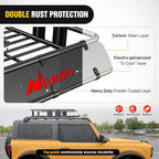 Nilight 64" x 39" x 6" Universal Roof Rack Cargo Basket Heavy-Duty 250LBS Capacity Rooftop Carrier Luggage Holder & Soft Waterproof|Cargo Bag|Net|Ratchet Straps for SUV Truck Vehicle