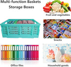 20L Folding Crate, 4Pack Plastic Storage Baskets Organizer for Home and Office,Collapsible Storage Crates for Home Office and