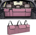 Car Trunk Organizer, Backseat Hanging Large Storage with Adjustable Straps,Waterproof PVC Collapsible Cargo Bag, Car Interior