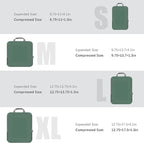 PANDA JOYS 4 Set Compression Packing Cubes Travel - Travel Accessories Expandable Packing Organizers for Carry On - Essential